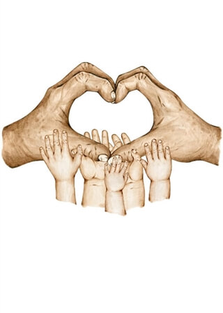 Morföräldrar till 5 barnbarn (Färg) - Poster